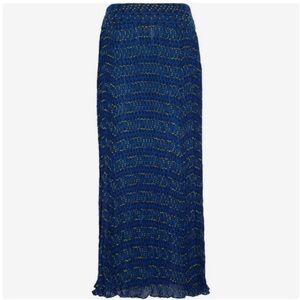 Tory Burch Courchevel Pleated Chiffon Maxi Skirt sz 14